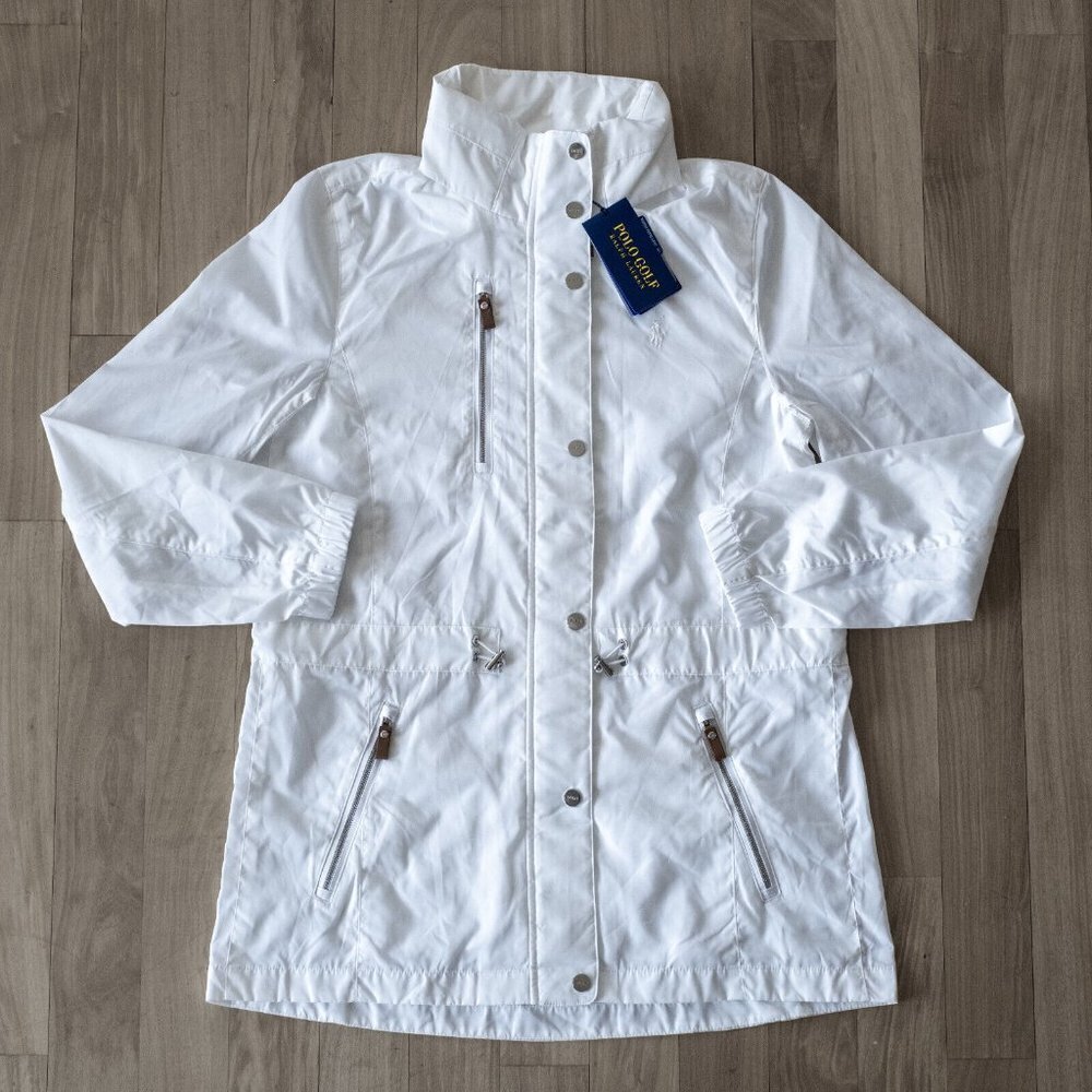 Polo Golf Ralph Lauren White Hooded Jacket NWT Size M